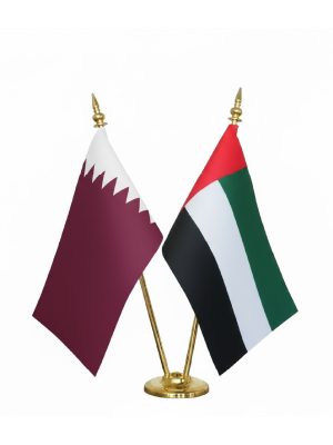 Premium Double Pole Flag for Qatar and UAE