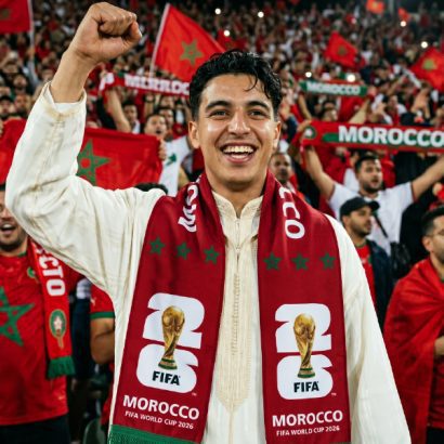 Morocco FIFA World Cup 2026 Scarf for Football Fans