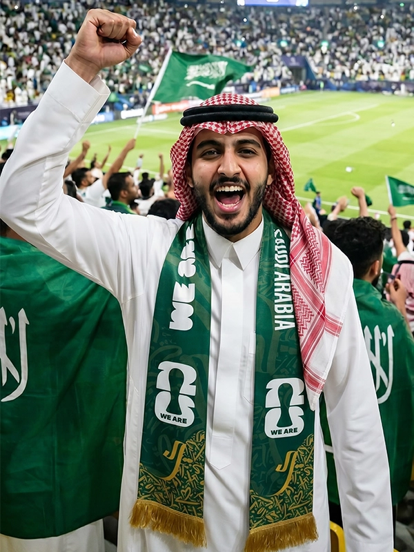 Saudi Arabia World Cup Scarf | FIFA 2026 Fan Scarf UAE Saudi Arabia World Cup Scarf