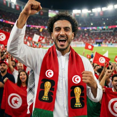 Tunisia FIFA World Cup 2026 Scarf for Football Fans